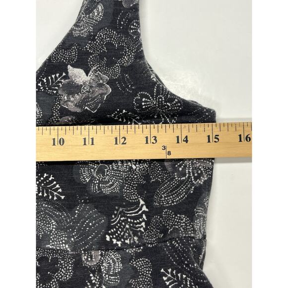 Patagonia Laurel Ridge Sun Dress Medium Gray Floral Stretch Comfort Athletic - Picture 10 of 13